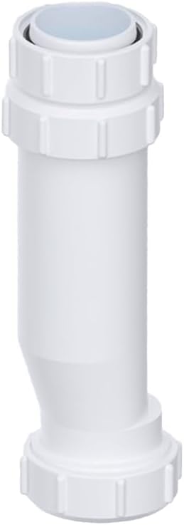 White polypropylene VIVA Magna waste valve for basin sink and urinal waste