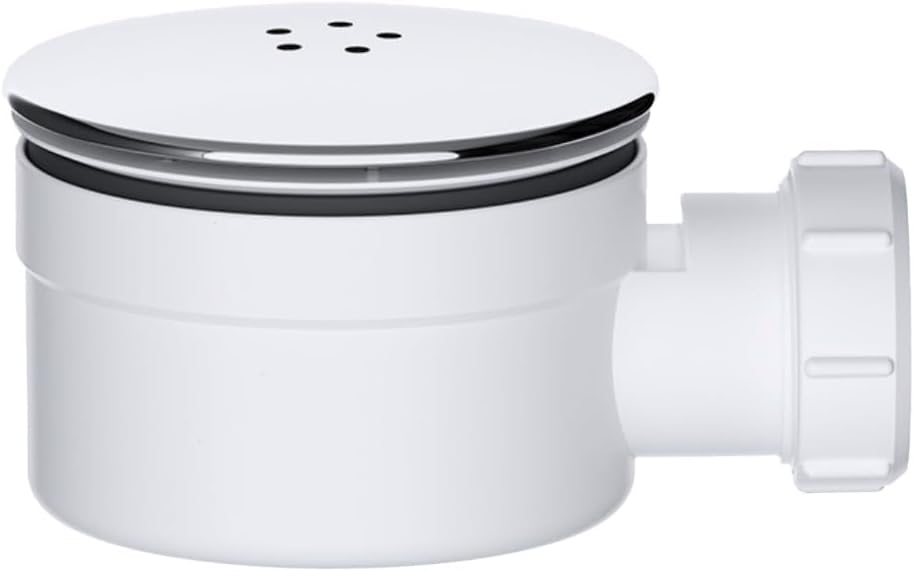 VIVA polypropylene 90mm shower drain trap with compression outlet
