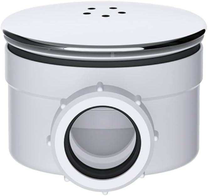Chrome top shower waste trap for 1½ inch waste pipe