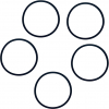 Pack of PlumbEZ 40mm replacement trap washers for sink and bath traps