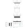 90mm black shower trap with 50mm water seal and 30L/min flow rate