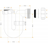 VIVA WTP4076 40mm P trap with 75mm water seal