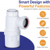 White polypropylene 1½ inch bottle trap with removable bowl