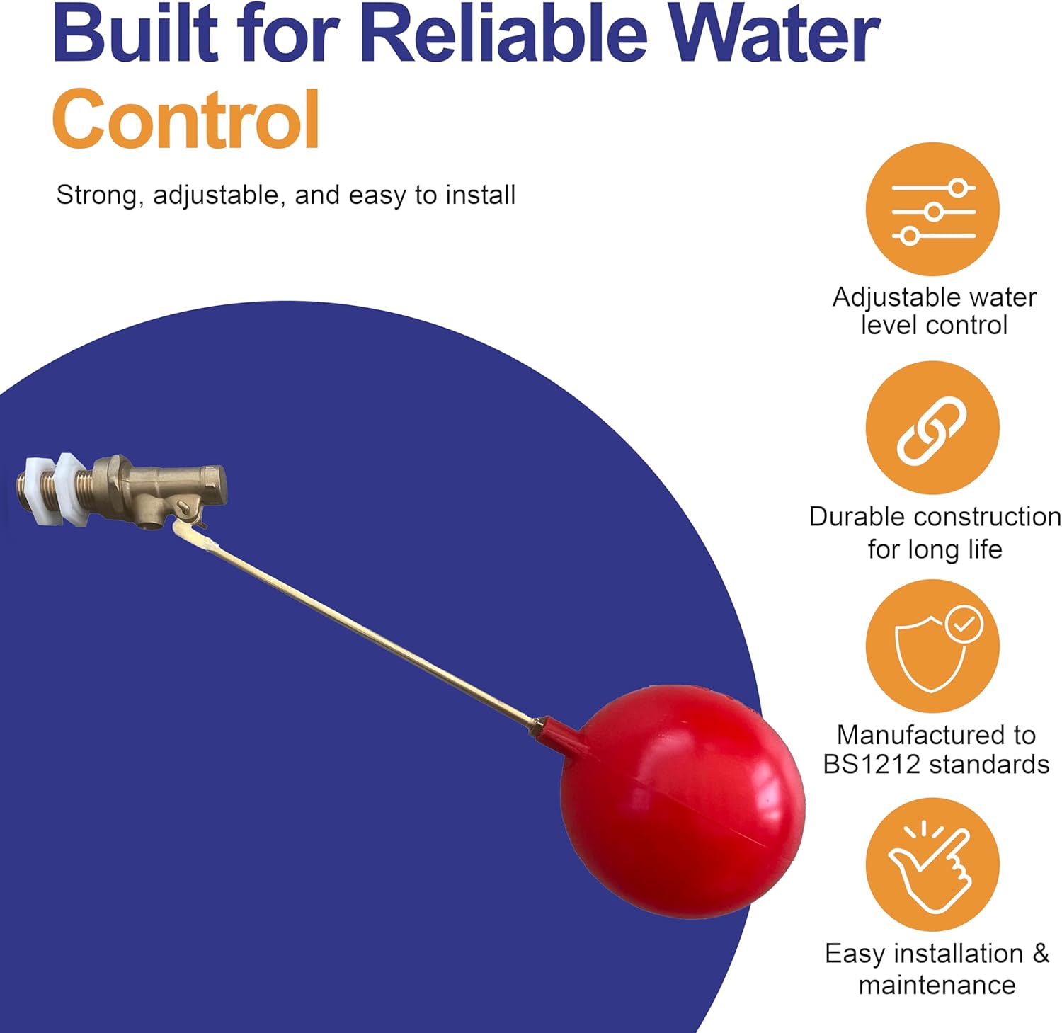 PlumbEZ 1/2 inch Part 1 ballcock float valve for water tank