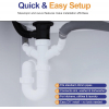 40mm sink trap with twin 135 degree appliance nozzles and 75mm water seal