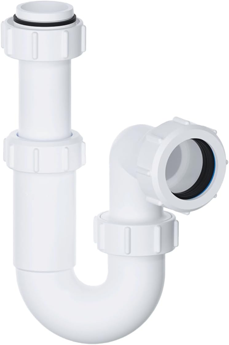 VIVA 32mm telescopic P trap 1¼ inch adjustable basin trap