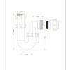 VIVA WTTP32 basin waste trap with 75mm water seal