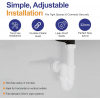 White polypropylene 1¼ inch basin trap for 32mm waste pipe