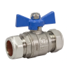 PlumbEZ 15mm Full Bore Butterfly Ball Valve – Blue Handle