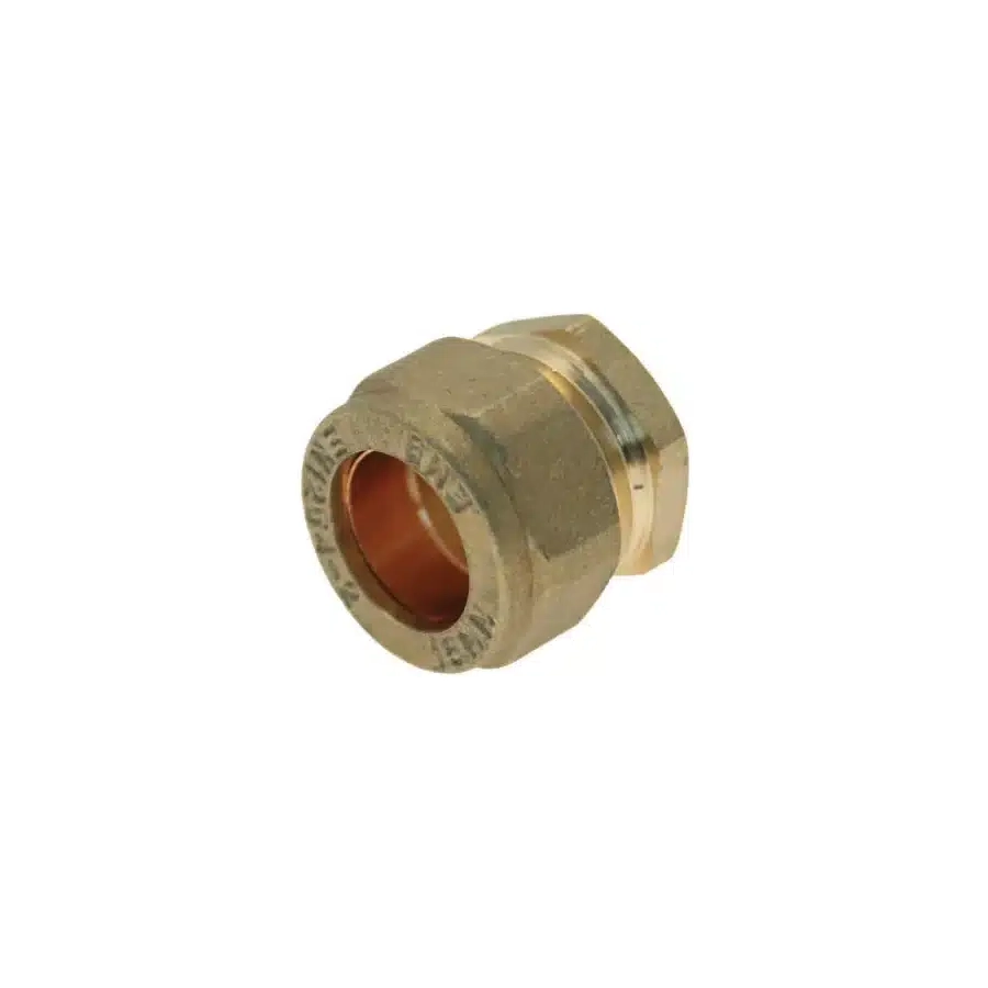 PlumbEZ 15mm Brass Compression Stop End – WRAS