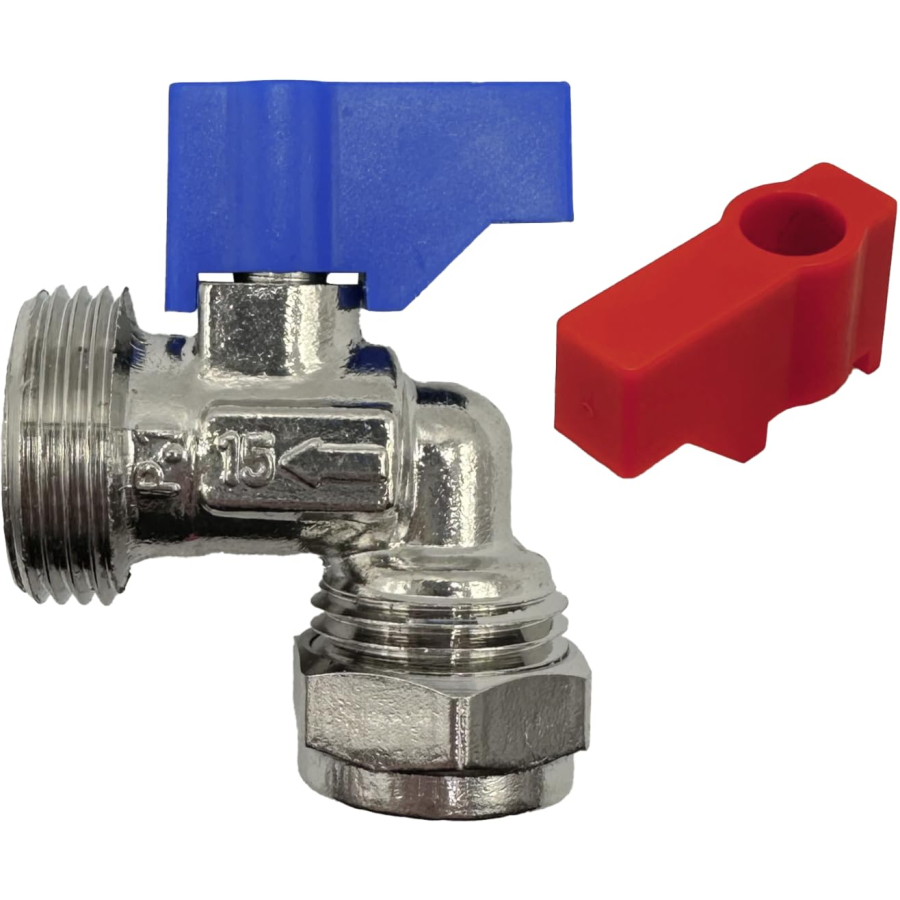 PlumbEZ Washing Machine Elbow Valve | 15mm x ¾"