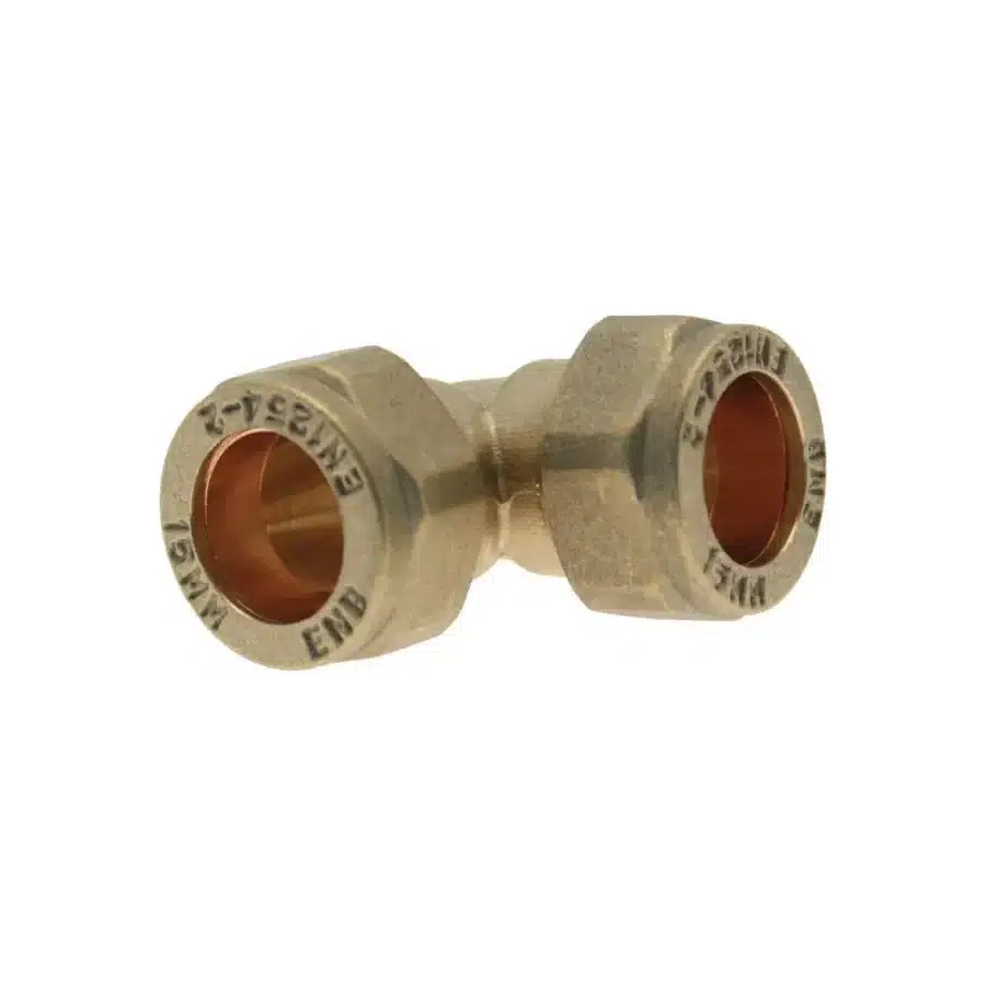 PlumbEZ 10mm Brass Compression Elbow – WRAS