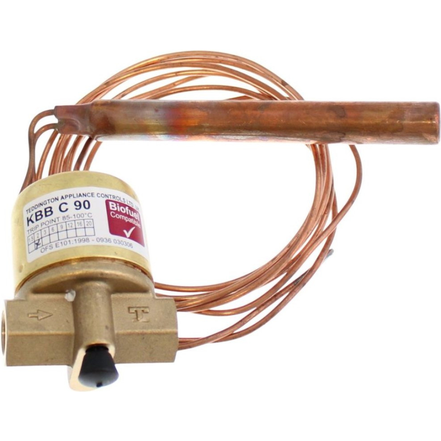 Teddington KBB 90° Remote Fire Valve | 2m Capillary