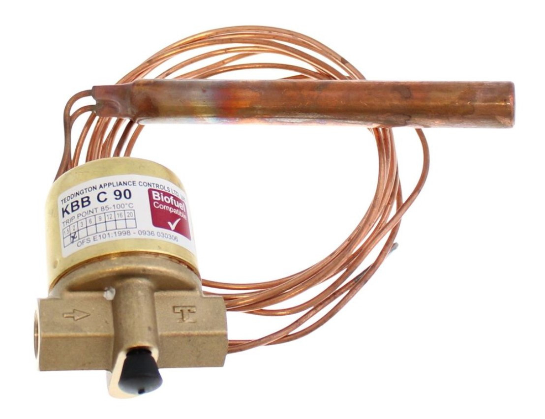 Teddington KBB 90° Remote Fire Valve | 2m Capillary