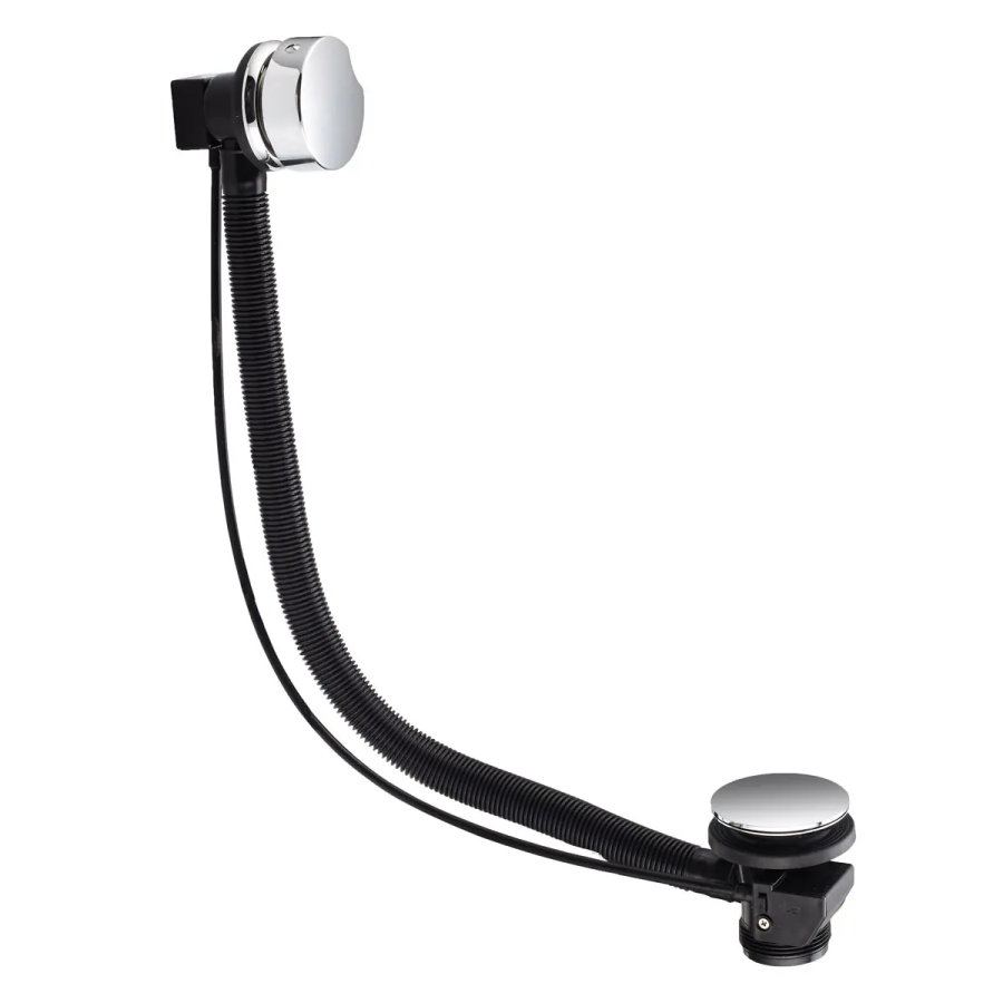 PlumbEZ Bath Pop Up Waste and Overflow Mushroom plug, 600mm cable
