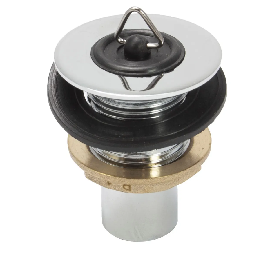 PlumbEZ Caravan Waste 1¾" flange, brass back nut, brass plug