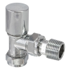PlumbEZ Chrome Towel Rail Valves Derwent angled (single)