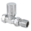 PlumbEZ Chrome Towel Rail Valves Derwent straight (single)