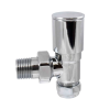 PlumbEZ Chrome Towel Rail Valves Rimini angled (single)