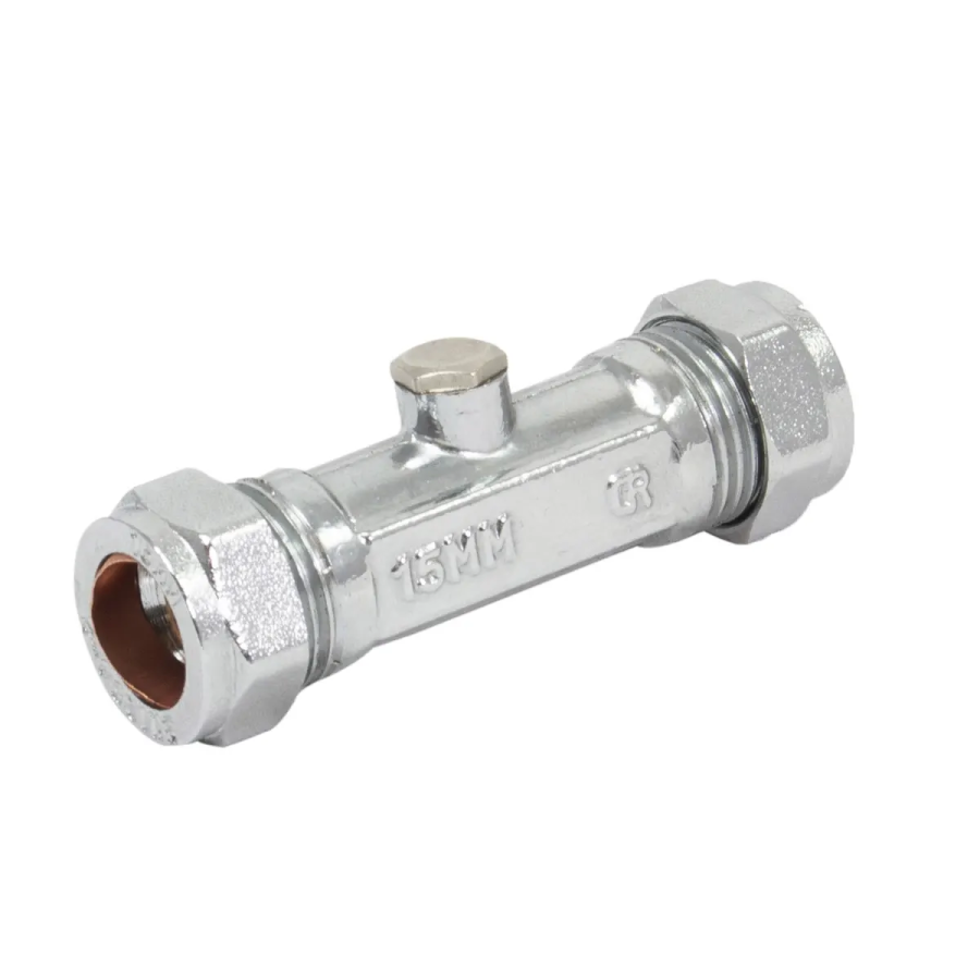 PlumbEZ Double Check Valve 15mm chrome