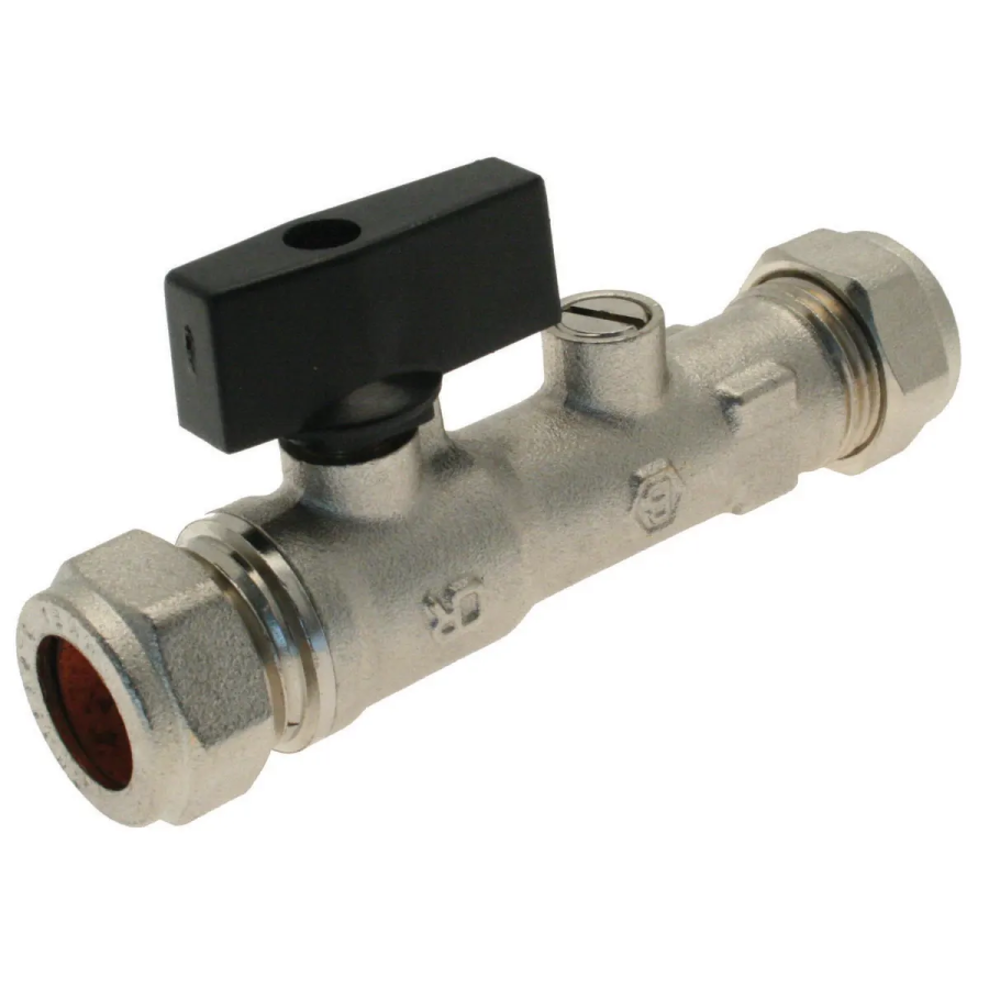 PlumbEZ Double Check Valve 15mm with isolating valve