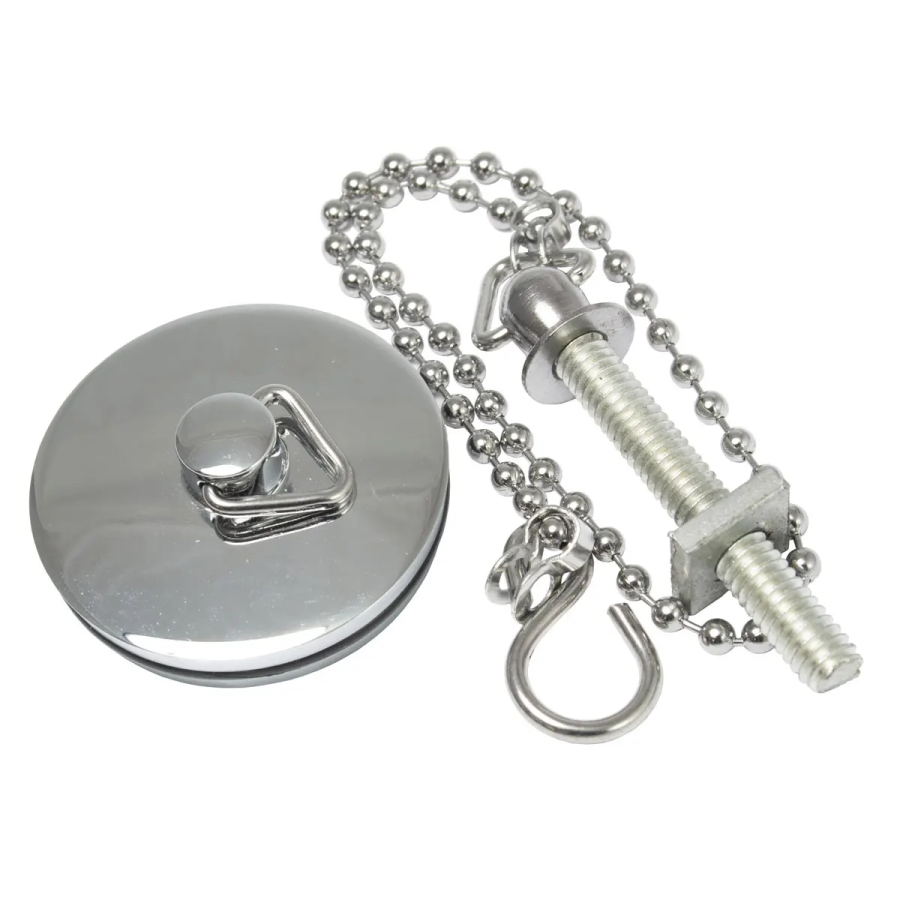PlumbEZ Plug and Chain Set Basin, chrome brass plug