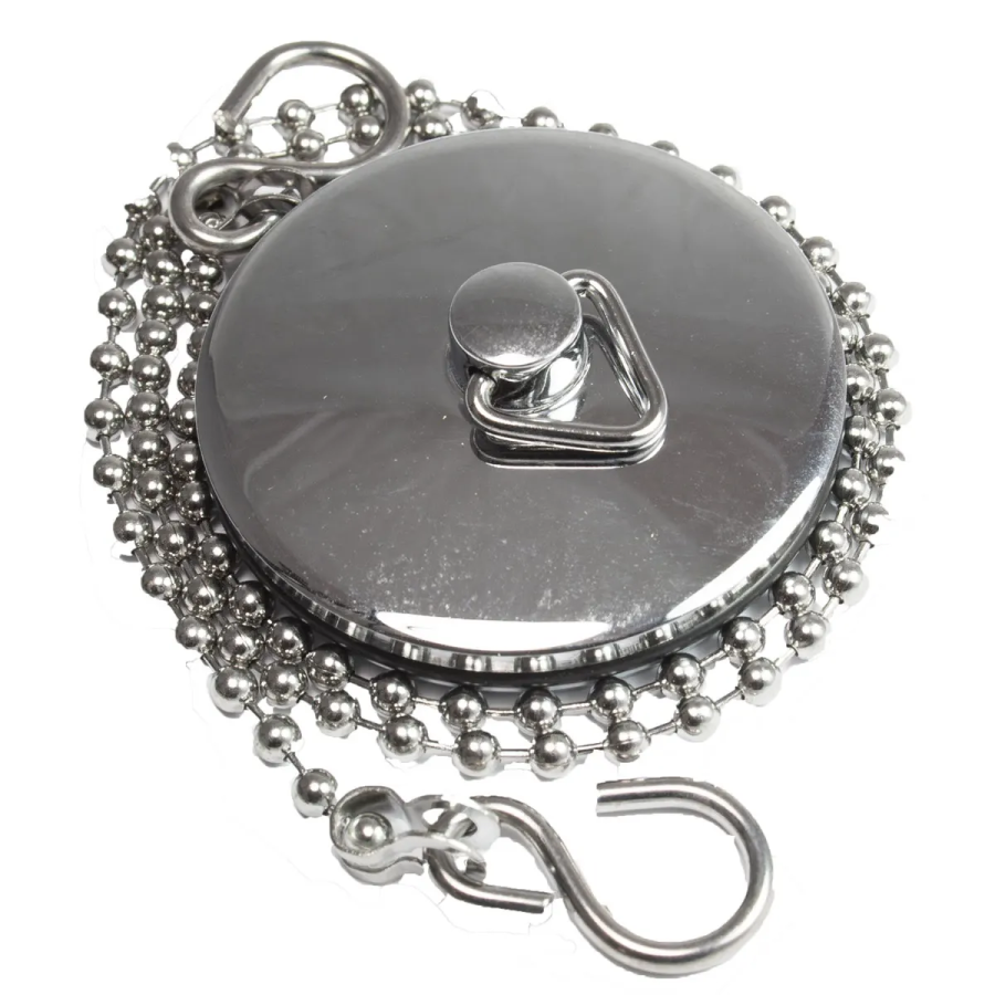 PlumbEZ Plug and Chain Set Bath, chrome brass plug