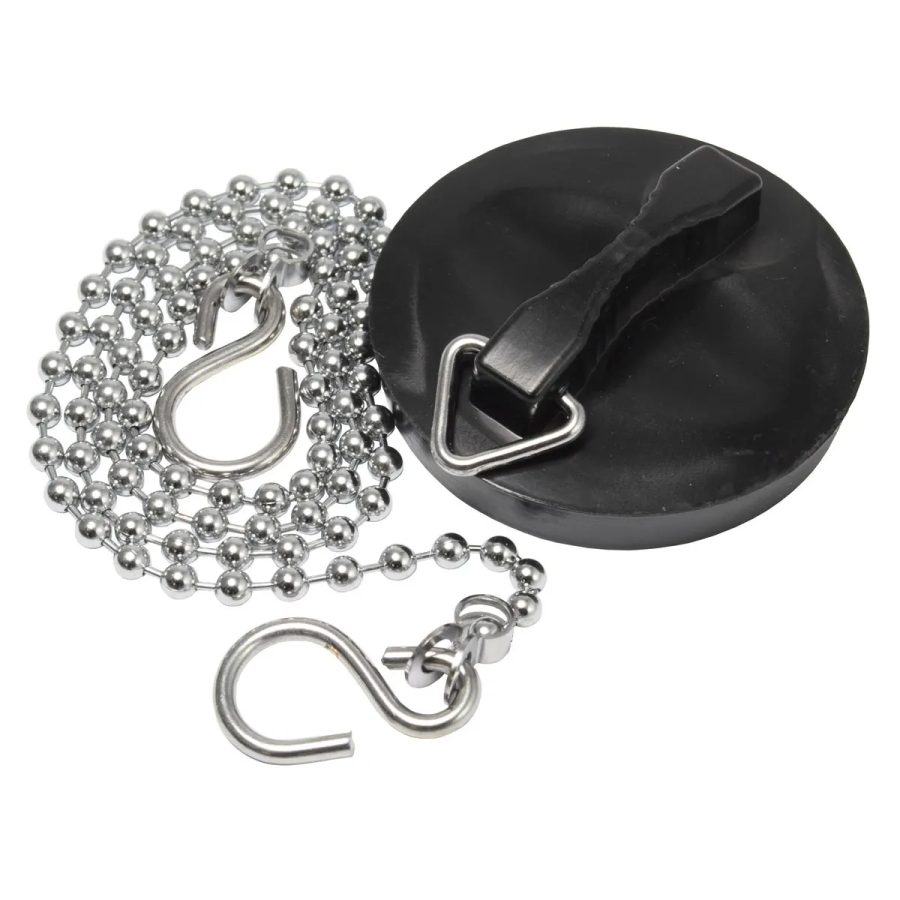 PlumbEZ Plug and Chain Set Bath, poly plug
