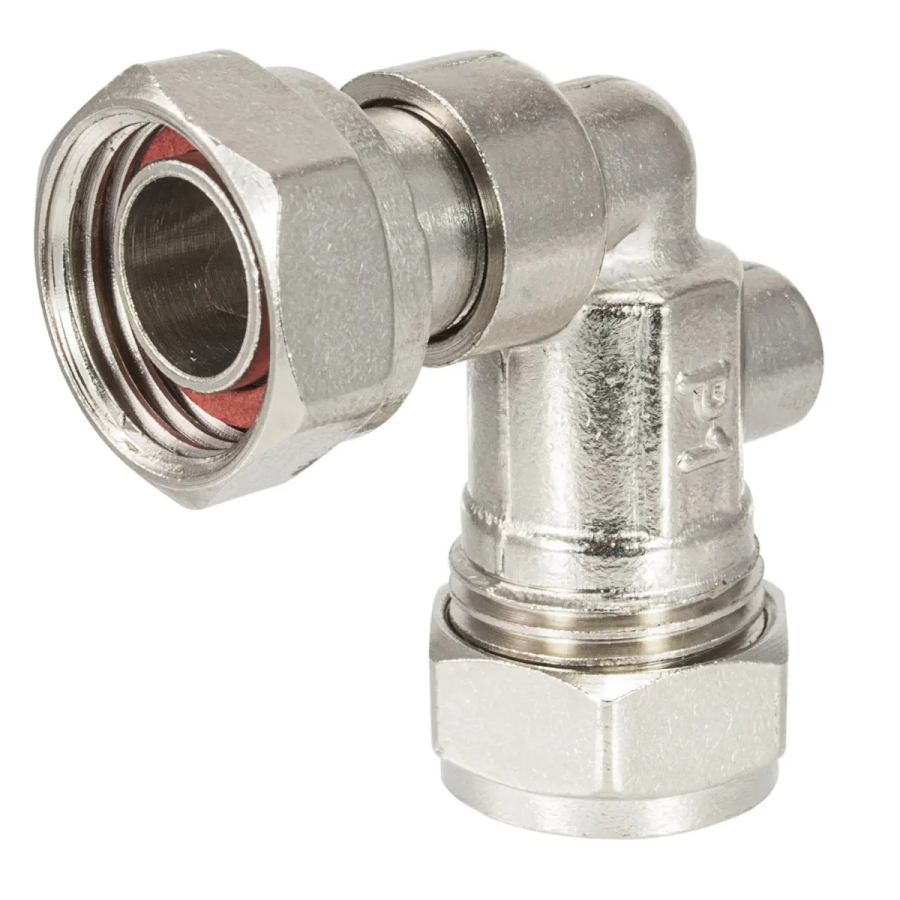 PlumbEZ Service Valve Angled 15mm x ½" (WRAS)