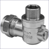 PlumbEZ Service Valve Flat faced angled 15mm x ½"