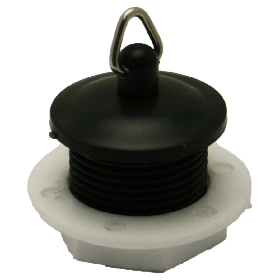 PlumbEZ Tap Hole and Overflow Stoppers Sink overflow stopper, black