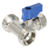 PlumbEZ Washing Machine Valve Dual appliance tee 15mm x ¾" x ¾"