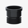 VIVA 4" Drain Connector Straight, black DC01B