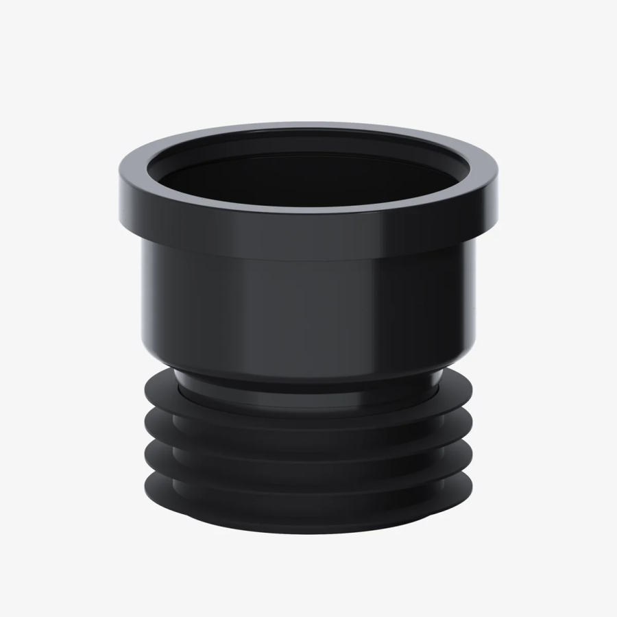 VIVA 4" Drain Connector Straight, black DC01B