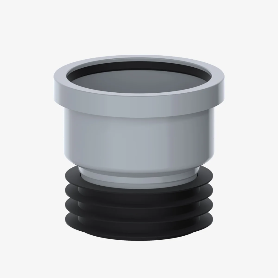 VIVA 4" Drain Connector Straight, grey DC01G