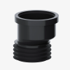 VIVA 4" Drain Connector 14mm offset, black DC02B