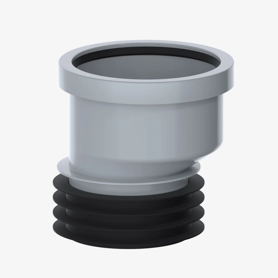VIVA 4" Drain Connector 14mm offset, grey DC02G