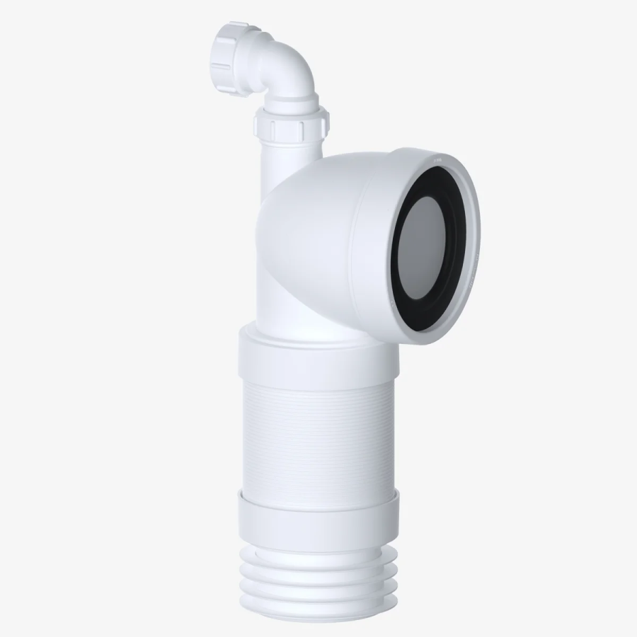 VIVA Slinky-Fit 90° Flexible Pan Connector with 32mm Boss PP0002/D