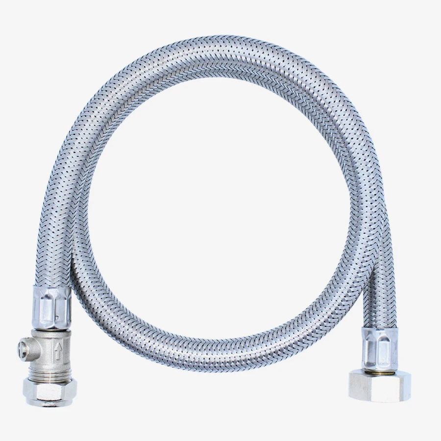 VIVA Flexible Connector with Isolating Valve ¾" x 15mm 900mm SSH9/C