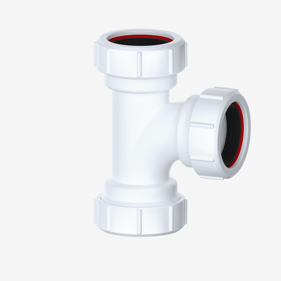 VIVA 40mm Swept Tee Compression Connector | 1½" Waste Fitting | W40H